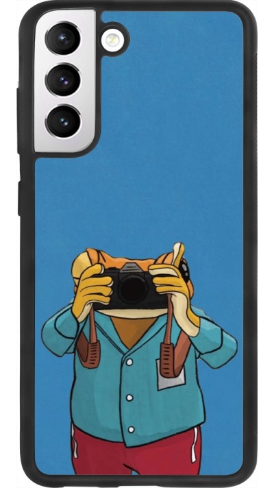 Samsung Galaxy S21 FE 5G Case Hülle - Silikon schwarz Frog with camera DTMF