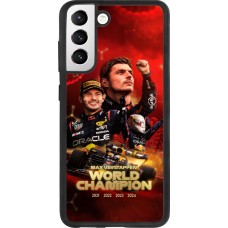 Coque Samsung Galaxy S21 FE 5G - Silicone rigide noir Max Verstappen Champion 2023