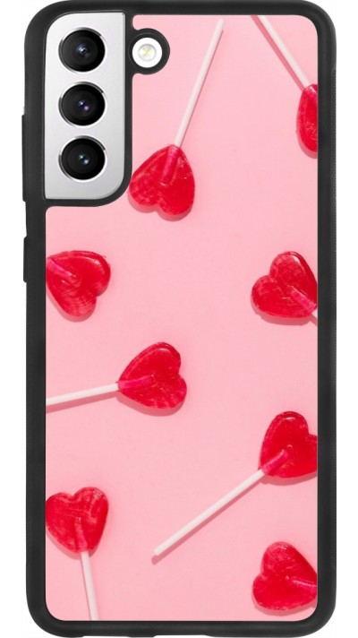 Coque Samsung Galaxy S21 FE 5G - Silicone rigide noir Saint Valentines Day 26 Lollipop