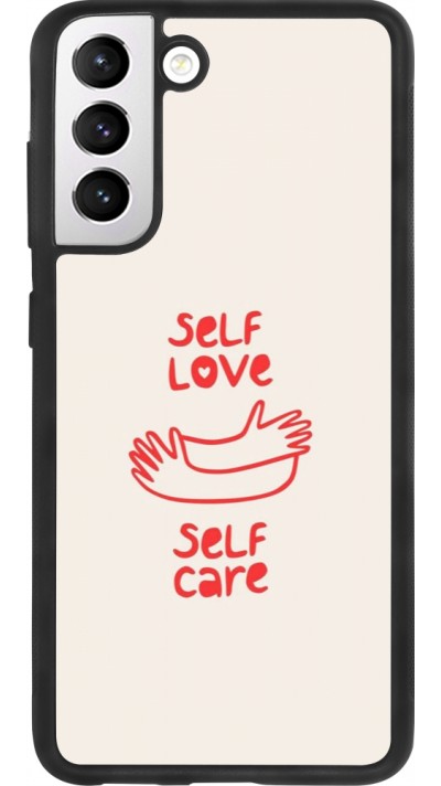 Coque Samsung Galaxy S21 FE 5G - Silicone rigide noir Saint Valentines Day 26 Self love self care