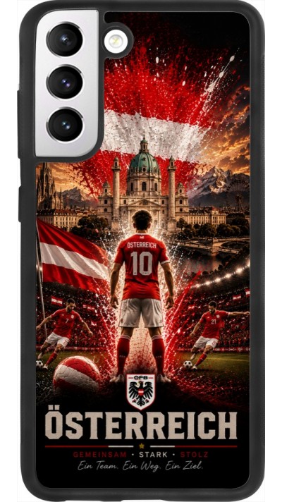Samsung Galaxy S21 FE 5G Case Hülle - Silikon schwarz Fussball Österreich splash 2026