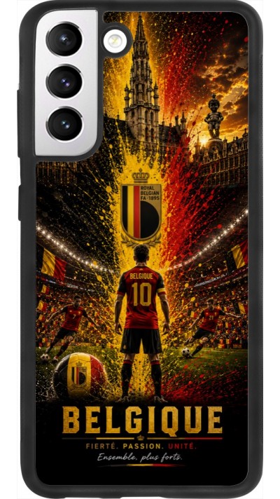 Samsung Galaxy S21 FE 5G Case Hülle - Silikon schwarz Fussball Belgien splash 2026