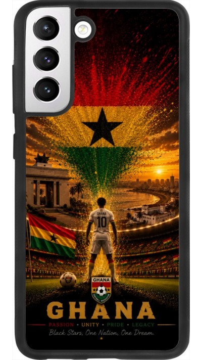 Samsung Galaxy S21 FE 5G Case Hülle - Silikon schwarz Fussball Ghana splash 2026