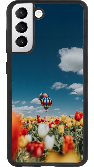 Samsung Galaxy S21 FE 5G Case Hülle - Silikon schwarz Hot air balloon Spring 2026