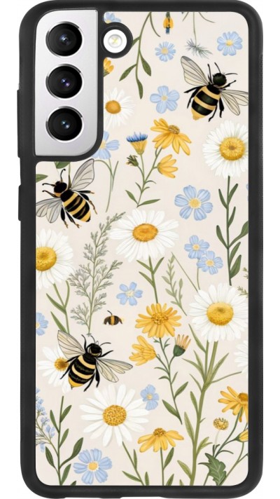 Samsung Galaxy S21 FE 5G Case Hülle - Silikon schwarz Pattern bees Spring 2026