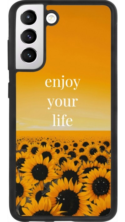 Samsung Galaxy S21 FE 5G Case Hülle - Silikon schwarz Summer 2026 Enjoy your life