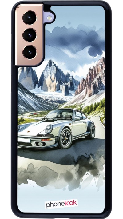 Samsung Galaxy S21+ 5G Case Hülle - Porsche 911 Berg Aquarell