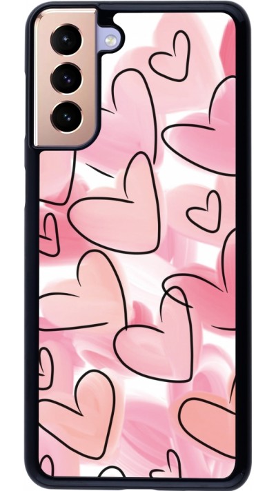Samsung Galaxy S21+ 5G Case Hülle - Easter 2023 pink hearts