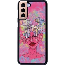 Coque Samsung Galaxy S21+ 5G - Psychedelic pink mushroom