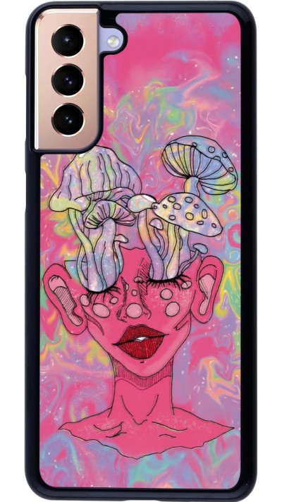 Coque Samsung Galaxy S21+ 5G - Psychedelic pink mushroom