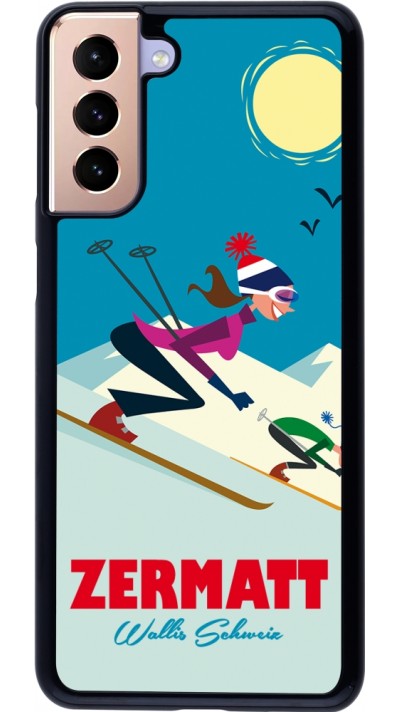 Coque Samsung Galaxy S21+ 5G - Zermatt Ski Downhill