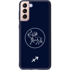 Coque Samsung Galaxy S21+ 5G - Silicone rigide noir Astrologie Sagittaire