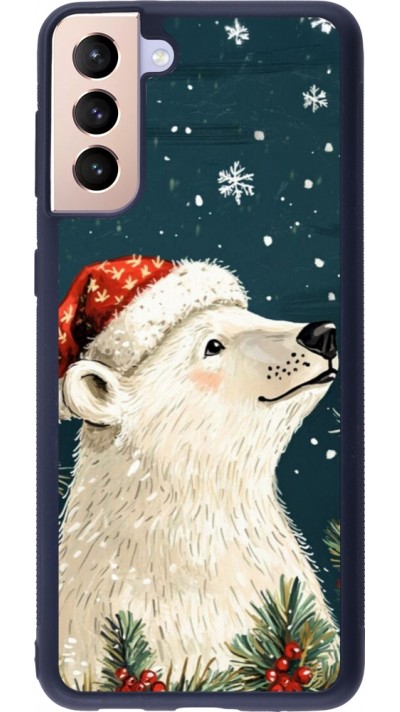 Coque Samsung Galaxy S21+ 5G - Silicone rigide noir Christmas 25 Bear