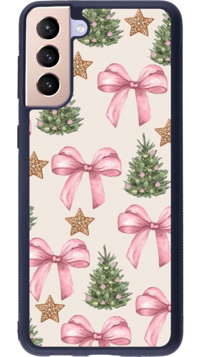 Coque Samsung Galaxy S21+ 5G - Silicone rigide noir Christmas 25 Vintage Ribbons