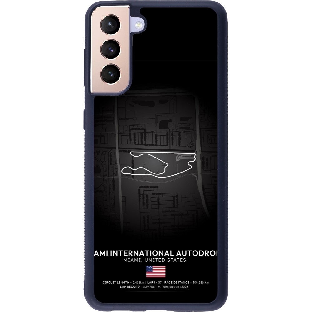 Samsung Galaxy S21+ 5G Case Hülle - Silikon schwarz F1 Track 2025 Miami