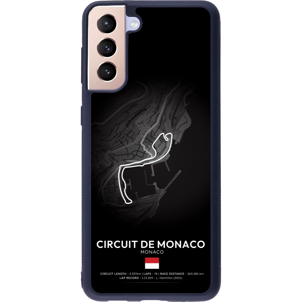 Coque Samsung Galaxy S21+ 5G - Silicone rigide noir F1 Track 2025 Monaco