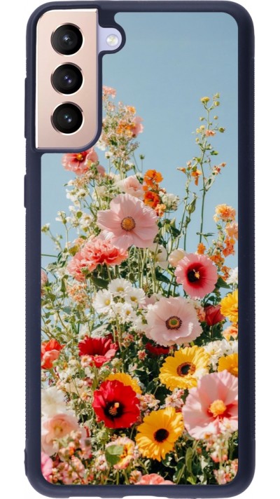 Coque Samsung Galaxy S21+ 5G - Silicone rigide noir Spring flowers Spring 2026