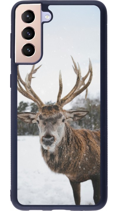 Samsung Galaxy S21+ 5G Case Hülle - Silikon schwarz Winter 25 Winter reindeer