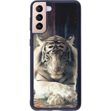 Hülle Samsung Galaxy S21+ 5G - Silikon schwarz Zen Tiger