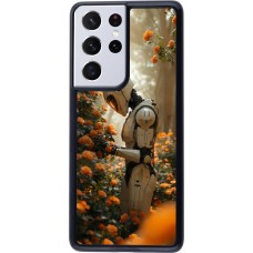 Coque Samsung Galaxy S21 Ultra 5G - Astronaut flowers 2025