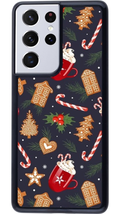 Samsung Galaxy S21 Ultra 5G Case Hülle - Christmas 25 Pattern Gingerbread House