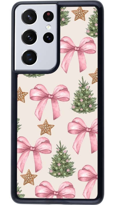 Samsung Galaxy S21 Ultra 5G Case Hülle - Christmas 25 Vintage Ribbons