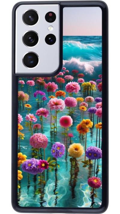 Coque Samsung Galaxy S21 Ultra 5G - Flower sea waves