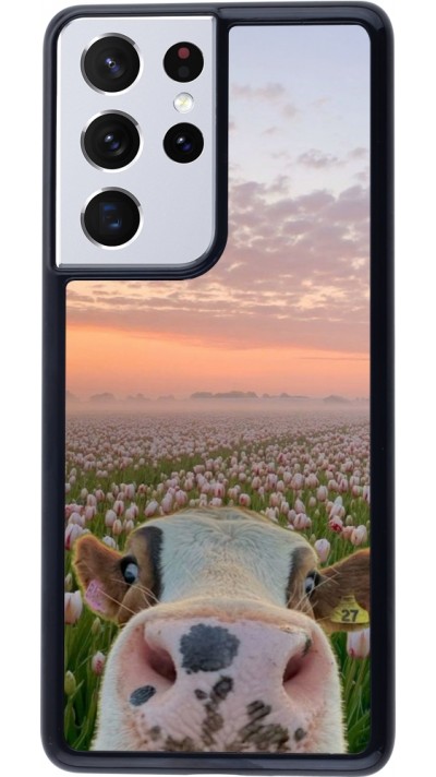Coque Samsung Galaxy S21 Ultra 5G - Cow with tulips Spring 2026