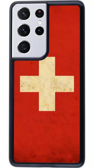 Hülle Samsung Galaxy S21 Ultra 5G - Vintage Flag SWISS