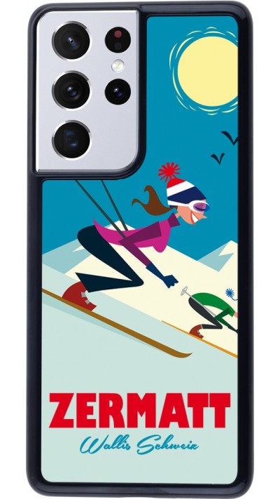 Coque Samsung Galaxy S21 Ultra 5G - Zermatt Ski Downhill