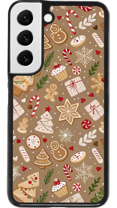 Samsung Galaxy S22 Case Hülle - Christmas 25 Pattern Ginger Cookie