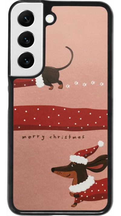 Samsung Galaxy S22 Case Hülle - Christmas 25 Teckel Merry Xmas