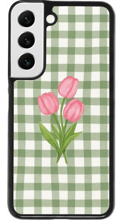 Samsung Galaxy S22 Case Hülle - Green vichy tulips Spring 2026