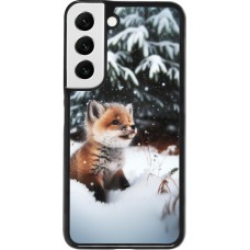Samsung Galaxy S22 Case Hülle - Weihnachten 2023 Fuechslein Tanne