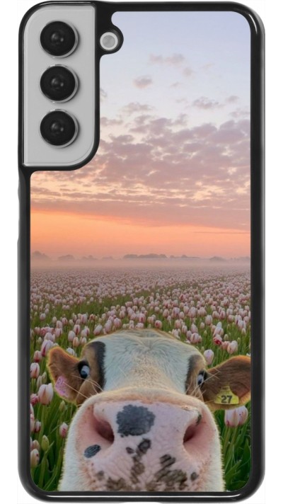 Coque Samsung Galaxy S22+ - Cow with tulips Spring 2026