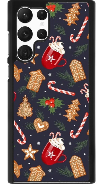 Samsung Galaxy S22 Ultra Case Hülle - Christmas 25 Pattern Gingerbread House