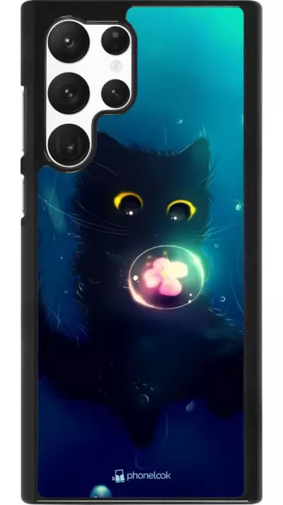 Hülle Samsung Galaxy S22 Ultra - Cute Cat Bubble