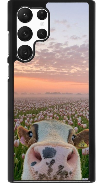 Coque Samsung Galaxy S22 Ultra - Cow with tulips Spring 2026