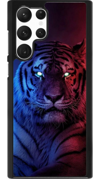 Hülle Samsung Galaxy S22 Ultra - Tiger Blue Red Hülle Samsung Galaxy S22 Ultra - Tiger Blue Red