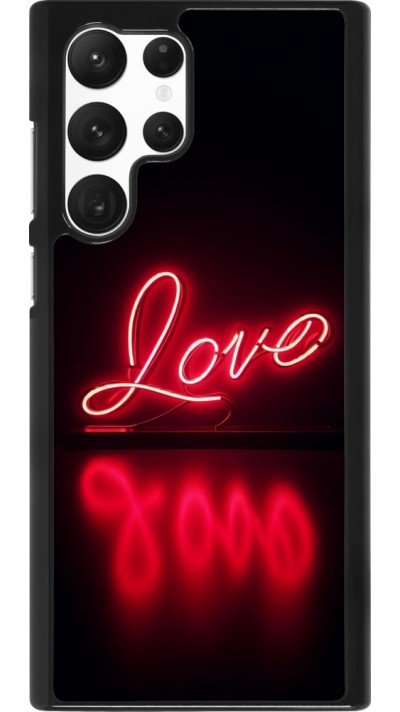 Samsung Galaxy S22 Ultra Case Hülle - Valentine 2025 Neon Liebe