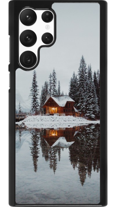 Samsung Galaxy S22 Ultra Case Hülle - Winter 25 Winter house forest afternoon
