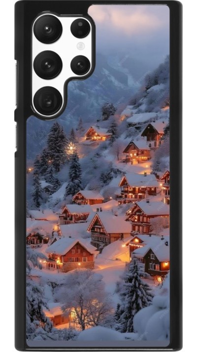 Samsung Galaxy S22 Ultra Case Hülle - Winter 25 Winter snowy village