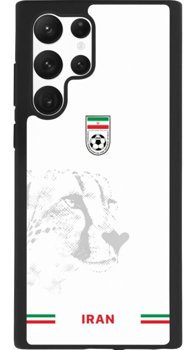 Coque Samsung Galaxy S22 Ultra - Silicone rigide noir Maillot de football Iran 2026 personnalisable