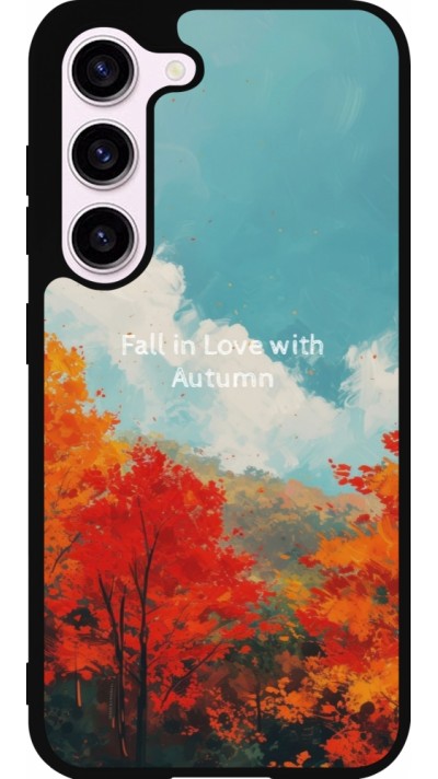Coque Samsung Galaxy S23 - Silicone rigide noir Autumn 25 Fall in love