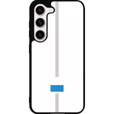 Coque Samsung Galaxy S23 - Silicone rigide noir Canton LU blanc