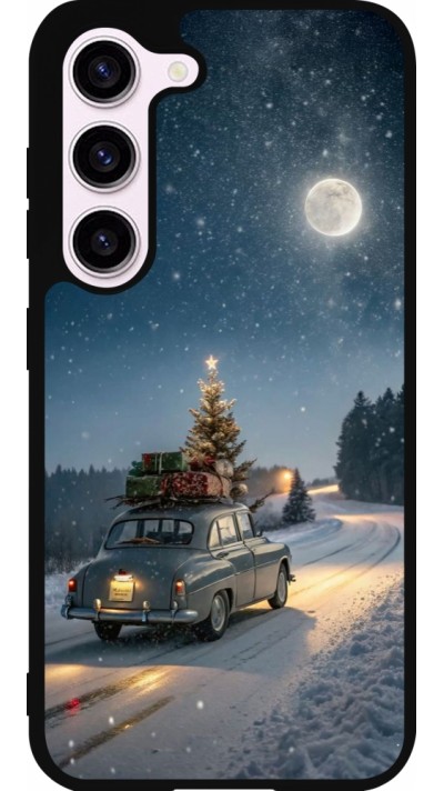 Samsung Galaxy S23 Case Hülle - Silikon schwarz Christmas 25 Car with Tree Xmas