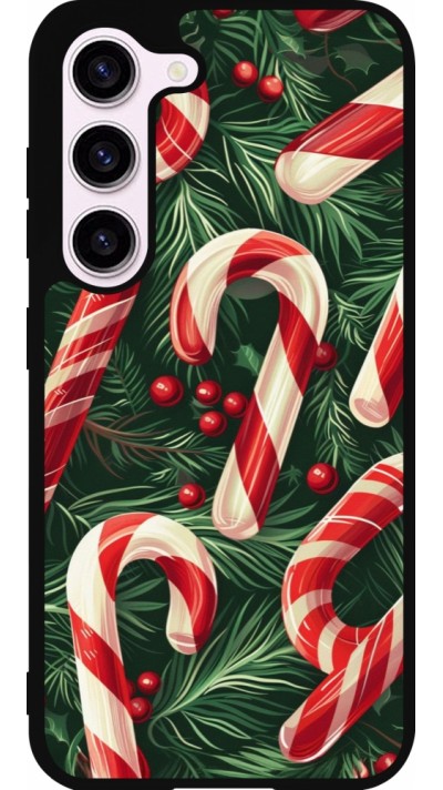 Samsung Galaxy S23 Case Hülle - Silikon schwarz Christmas 25 Xmas Stick