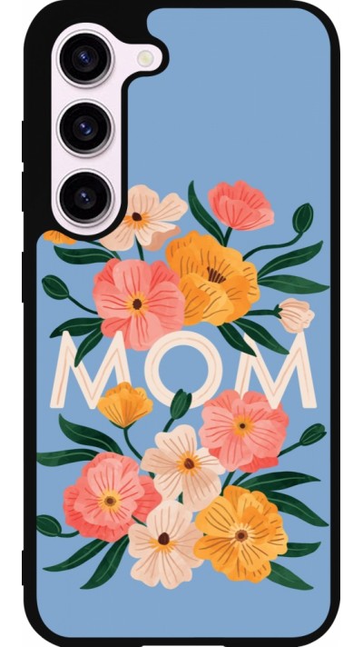 Samsung Galaxy S23 Case Hülle - Silikon schwarz Mom 2026 Flowers