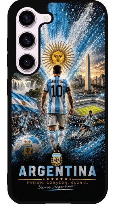Samsung Galaxy S23 Case Hülle - Silikon schwarz Fussball Argentinien splash 2026