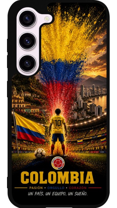 Samsung Galaxy S23 Case Hülle - Silikon schwarz Fussball Kolumbien splash 2026